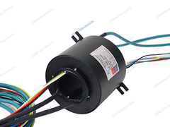 산업용 이더넷 신호가 있는 스루 홀 슬립 링