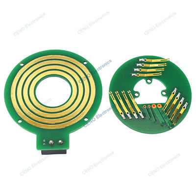 PCB-style Pancake Slip Ring with electric power & CAN signal for robotic arm
