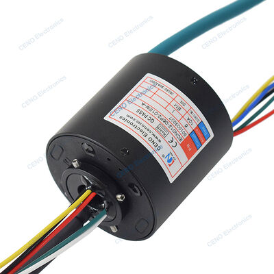 Ethernet Slip Ring with Through Hole Structure and combine Electric Power